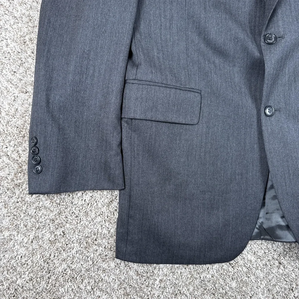 Jos A Bank‎ Blazer Mens 41L Gray Wool Signature Collection Sport Coat Jacket